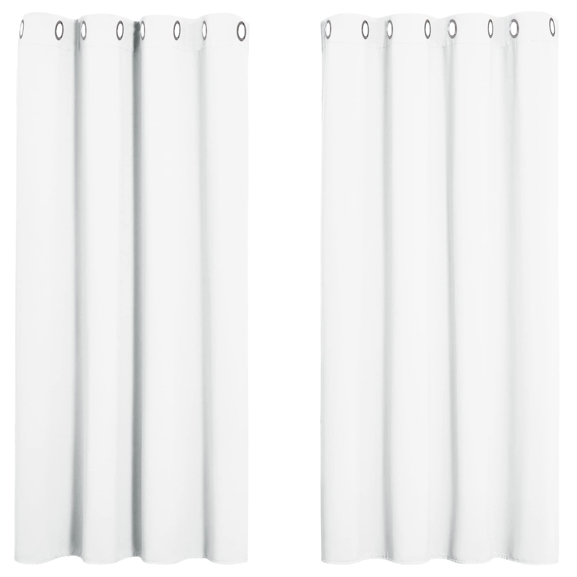 PONY DANCE Pure White Thermal Insulated Curtains