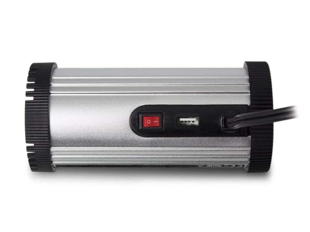 Eminent EM3995 - Inversor Convertidor de Tensión para Coche, Enchufe para Coche (12 V, 230 V, CC, 150 W, con conectores USB, incluye encendedor de cigarrillos)