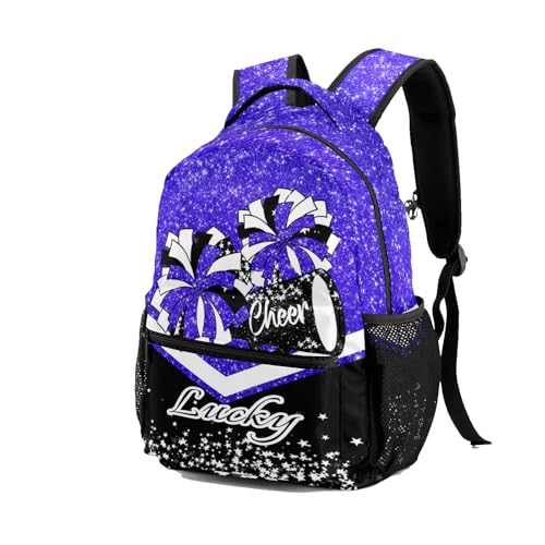 Personalized Blue Purple Cheer Backpack Customized Name Cheerleader Bag for Girls Cheeleading Bookbag for Hiking Camping.2