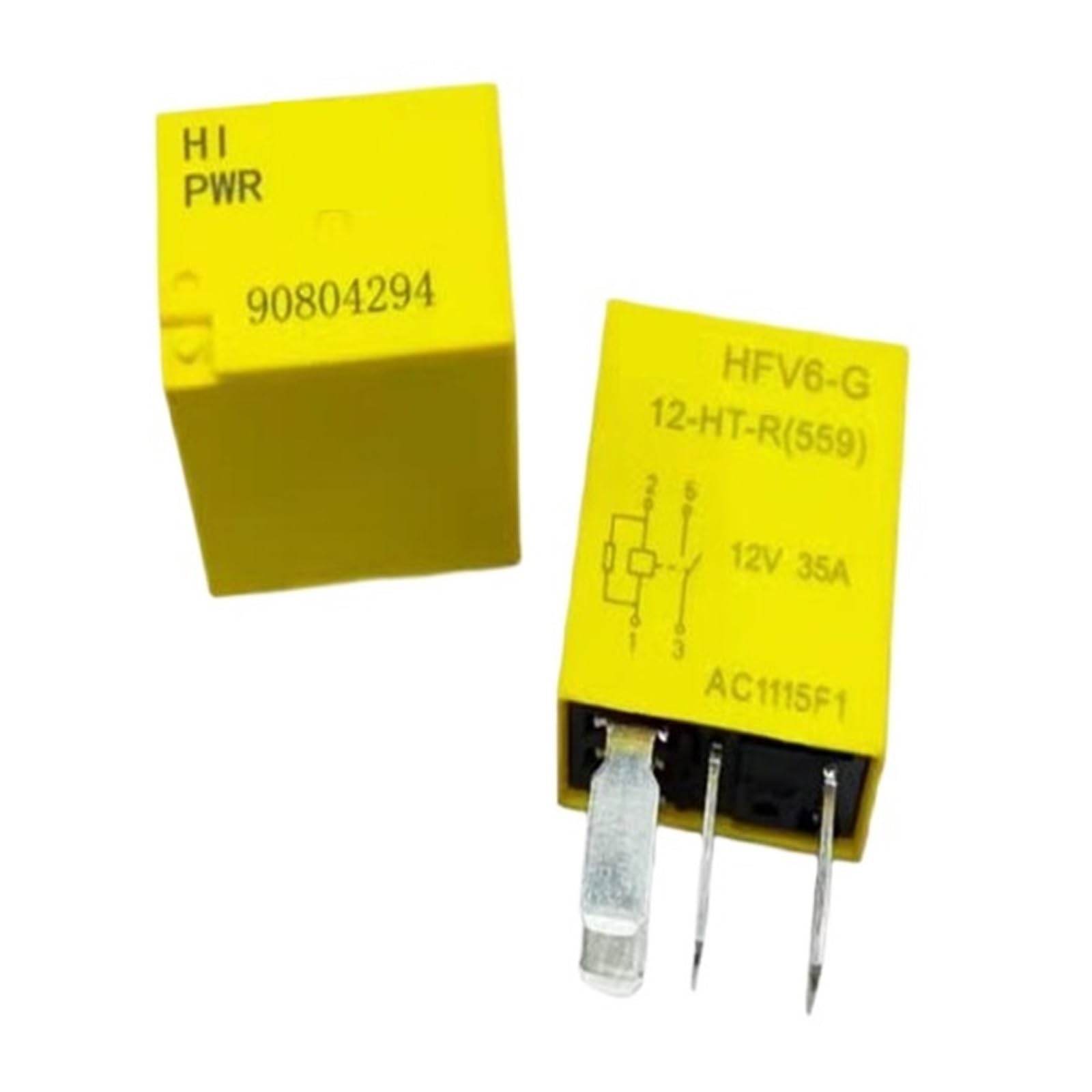Relé de 12 V 35 A 4 pines 90804294 kit trifásico para instalación de luces led
