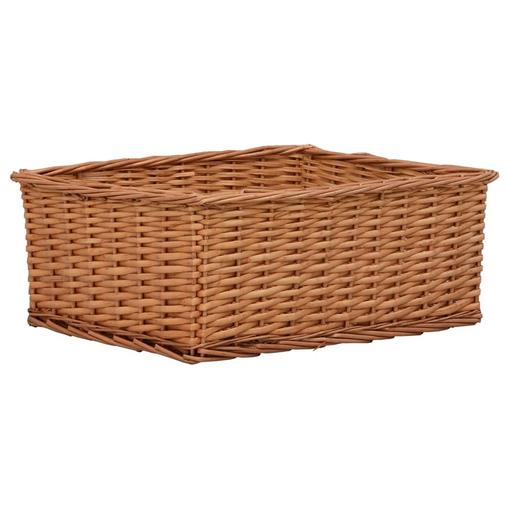 4-tlg. Korb-Set aus Weide Braun mit praktischer Aufbewahrung für Haushalt, Küche, Bad, Wohnzimmer, Kinderzimmer und Büro, vielseitige Organizer und Ordnungssystem für Kleidung