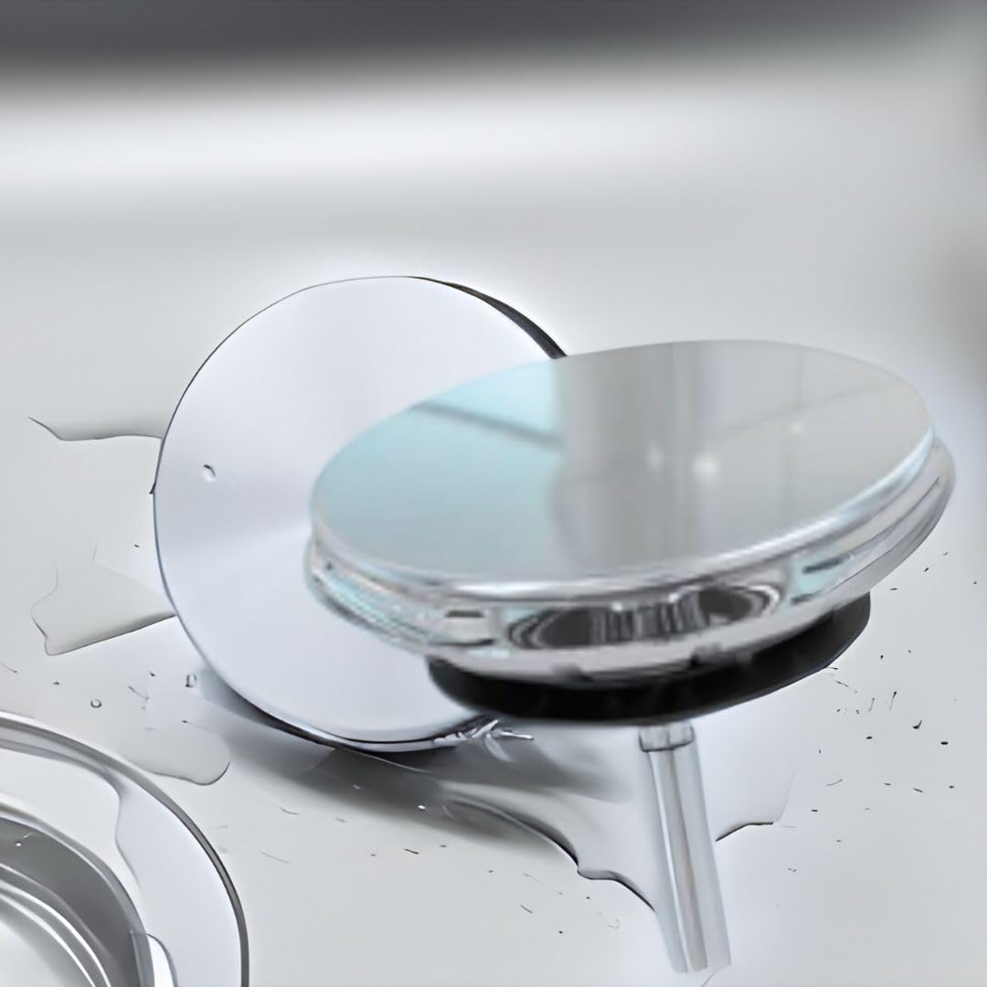 Flexlok Teleskop Siphon für platzsparende Küchenspülen/Spülbecken | Universale Flexibilität mit recyceltem Kunststoff | (Siebkörbchen 80mm + Magnetabdeckung)