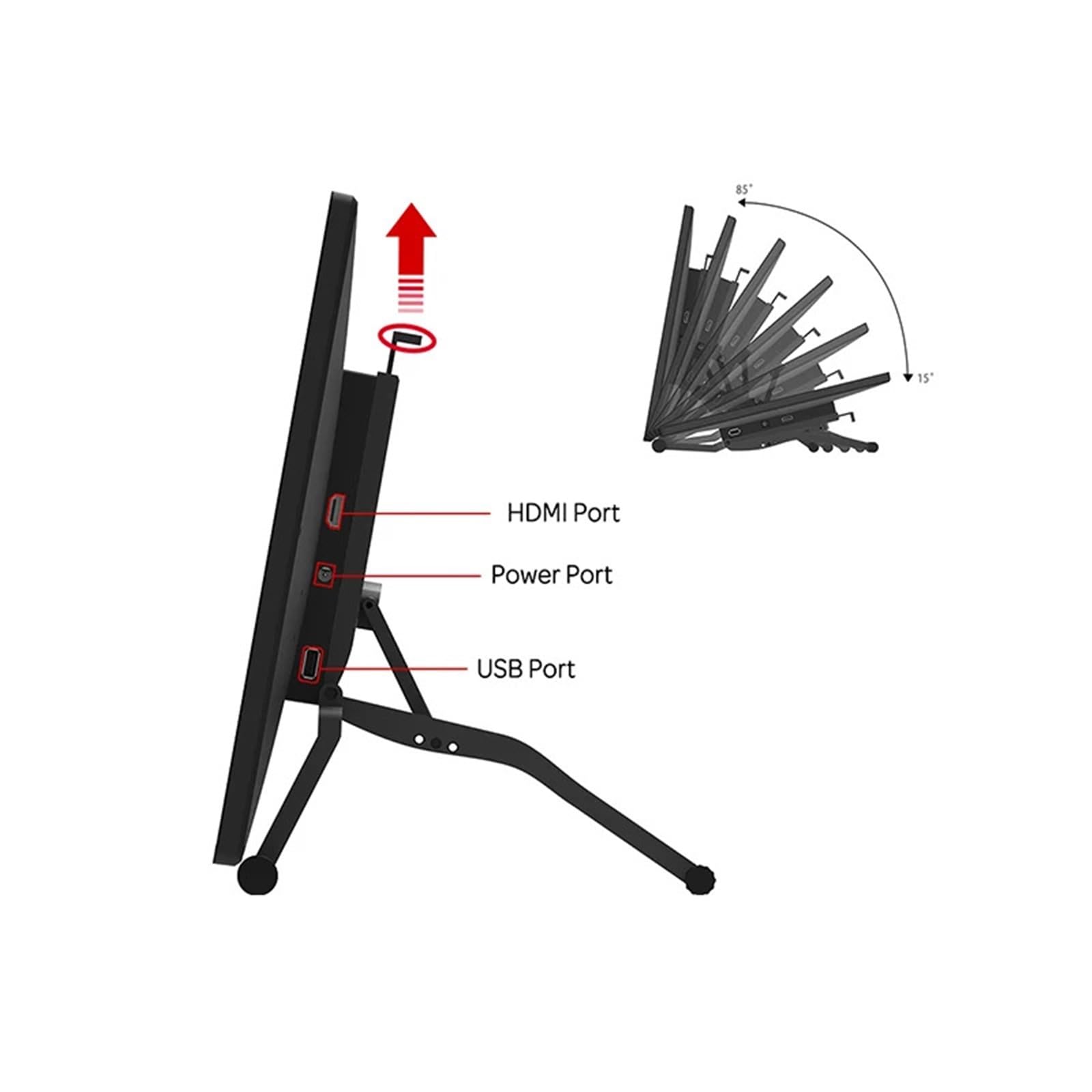 L6AS0F7 PD2200 21.5 Inch Graphic Tablet Display with Full HD 92% NTSC Gamut Screen 8192 Levels Battery-Free Pen&Tilt Function
