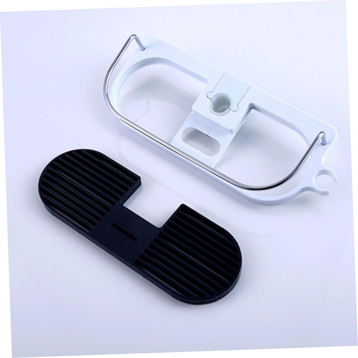 jojofuny Mensola Doccia Facile da Pulire in Abs e Inox senza Foratura Supporto Regolabile e Rimovibile per Bagno per Casa