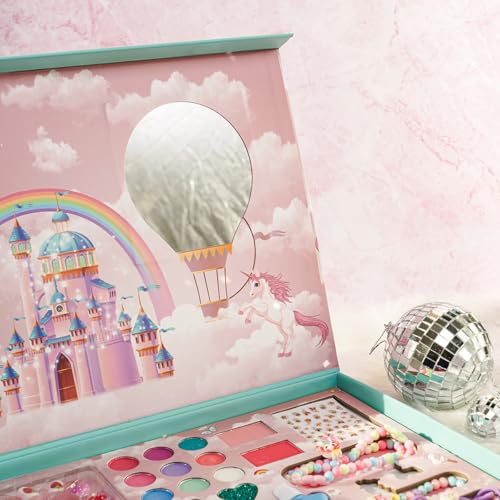 Image of ILEARNNGROW Kids Makeup Kit 28 Piece | Washable Pretend Play Set for Girls 4+ Unicorn