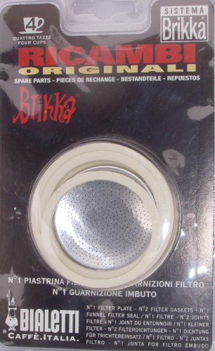Bialetti Brikka 4 Tazze Set 3 Ricambi