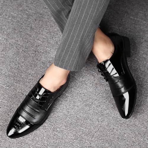 Men's Casual Dress Shoes Comfortable Lace up Formal Oxford for Weddings, Business, Office, Prom3