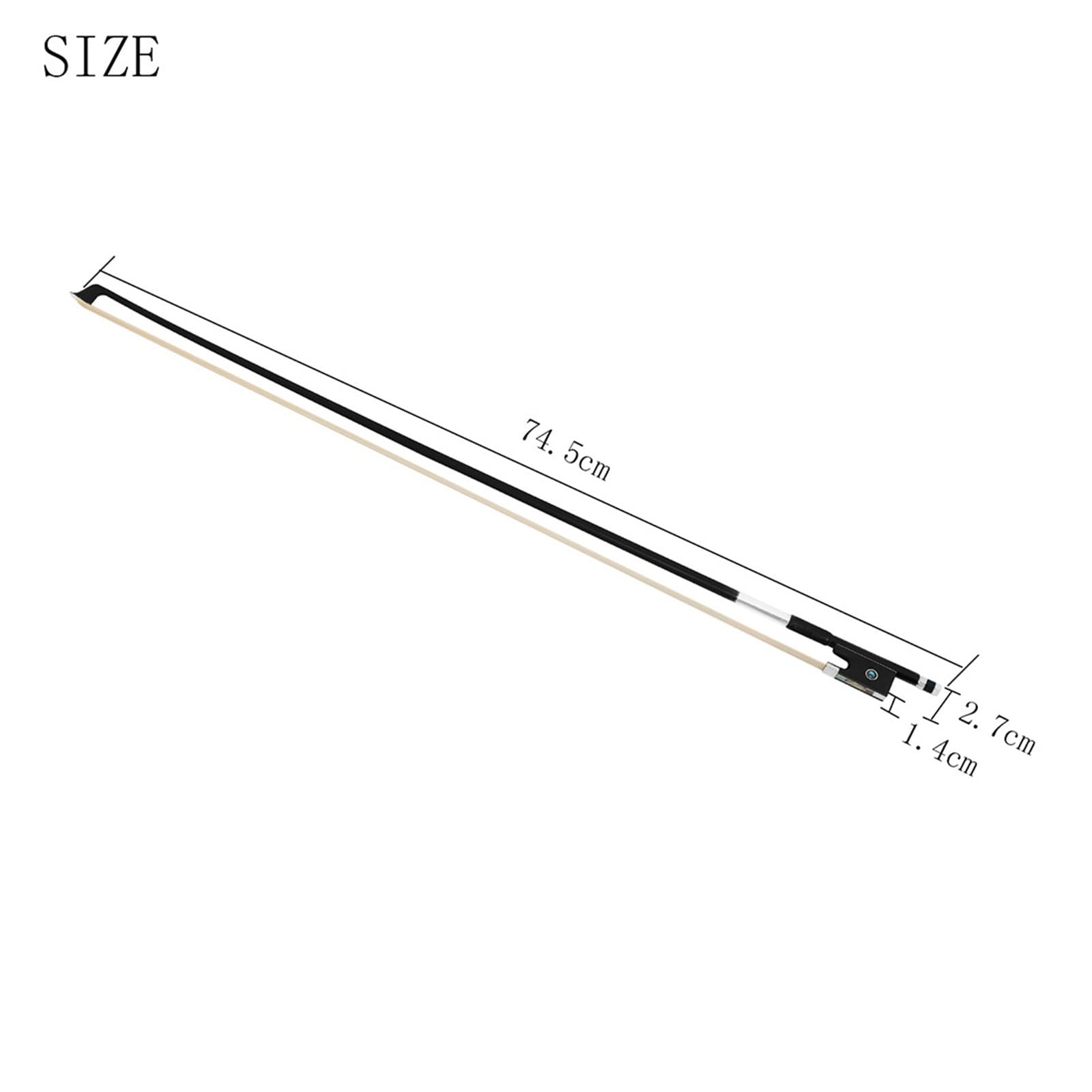 Musikliebhaber Geigenbogen Violinbogen 4/4 Verbund Carbonfaser Reines Rosshaar Ebenholz Silberdraht Schaffell Handauflage Achteckig(Bow+Bow Case)