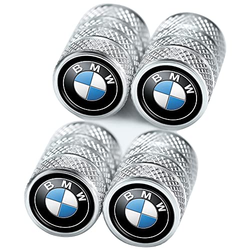4 Pièces Bouchons de Valve Voiture,Métal Capuchon de Valve Auto Bouchons de Valve avec,Valve de Voiture,Accessoire de Pneu,Argent