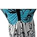 TINYHI Women's Top Pretty Handkerchief Halter Beach Dress Summer Printed Summer, Blue, Small