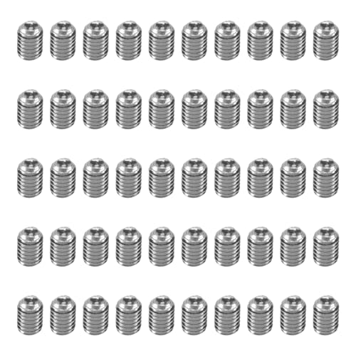 Pqahffowr Lot de 50 vis sans tête hexagonales M3 x 4 mm en acier inoxydable