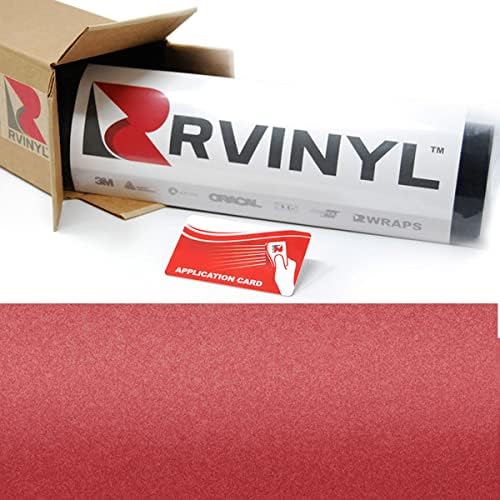 3M 2080 M203 Matte RED Metallic 5ft x 1ft W/Application Card Vinyl Vehicle Car Wrap Film Sheet Roll