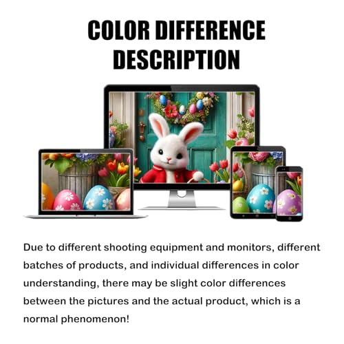 Image of Nuxovilar Easter Bunny Wreath Banner 43x70.8 Inches Polyester