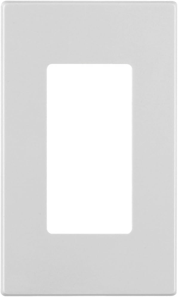 Leviton 1-Gang Decora Plus Screwless Wall Plate, 80301-SW, White
