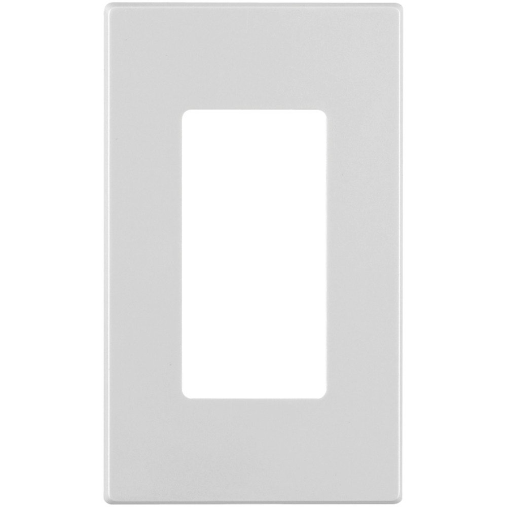 Leviton 80301-SW 1-Gang Decora Plus Wallplate Screwless Snap-On Mount, White
