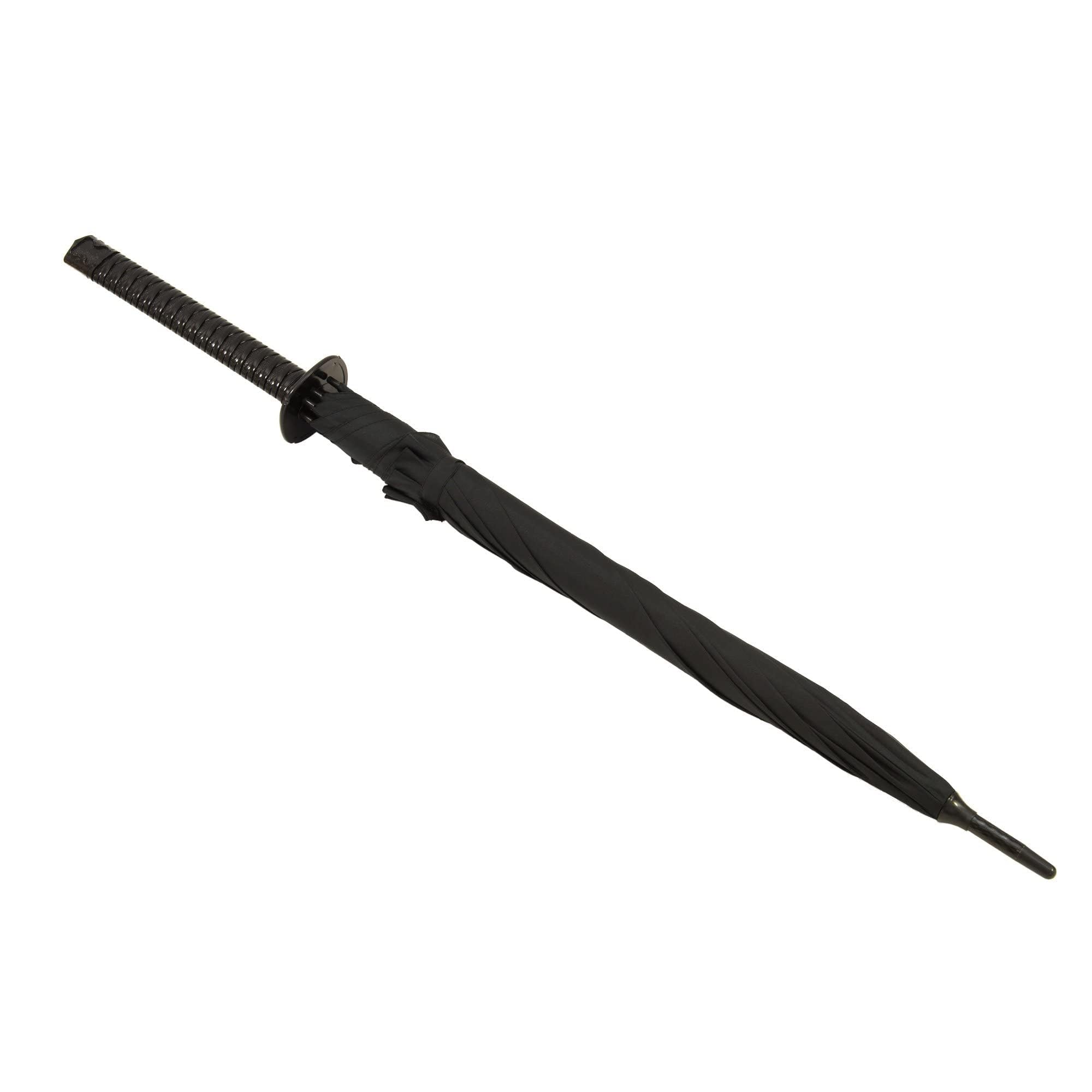 Ombrello Samurai | Ombrello Katana | Paravento in Stampo di Spada con Borsa a Tracolla | Ampio Schermo Nero con Diametro di 100 cm e Funzione Automatica