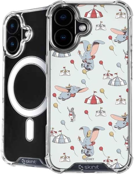 Skinit Phone Case Compatible with MagSafe iPhone 16 - Officially Licensed Disney Dumbo Vintage Pattern Design