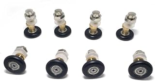 Set of 8 Pcs Partiality Shower Door Rollers/Runners/Wheels/Pulleys 27mm Diameter Bathroom Replacement Parts
