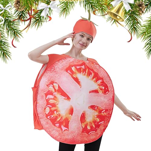 Costume de tomate robe amusante pour adultes et tenue de fête