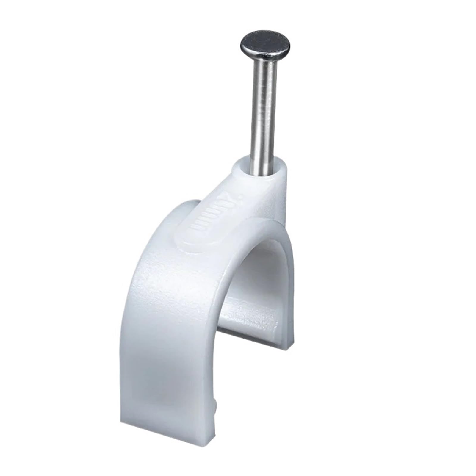 Serre-câbles avec clous en acier, Clips de câble ronds en forme de U, 100 pièces, pince à ongles murale suspendue en acier inoxydable 4-12mm(12mm)