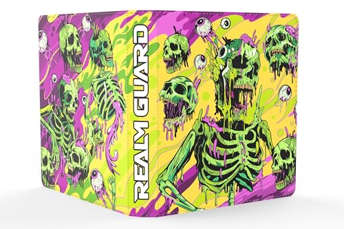 (Melting Skulls) 480 Card PU Textured Leather TCG Binder by Realm Guard - Thumbnail 2
