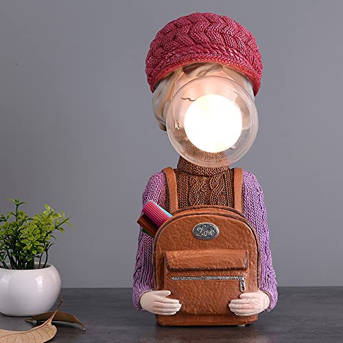 Girl Spit Bubbles Creative Table Lamps Minimalism Resin Desk Lamp Bedroom Bedside Lamp For Girls Office Desk Nightstand Table Lamp (C)