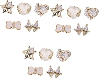 FOMIYES 15 Peças Acessórios De Arte De Unhas Acessórios De Unhas Decoração De Arte De Unhas Decorações De Unhas Para Arte De Unhas Pregos Decorativos Prego Pendurado Charme Arte De Unhas
