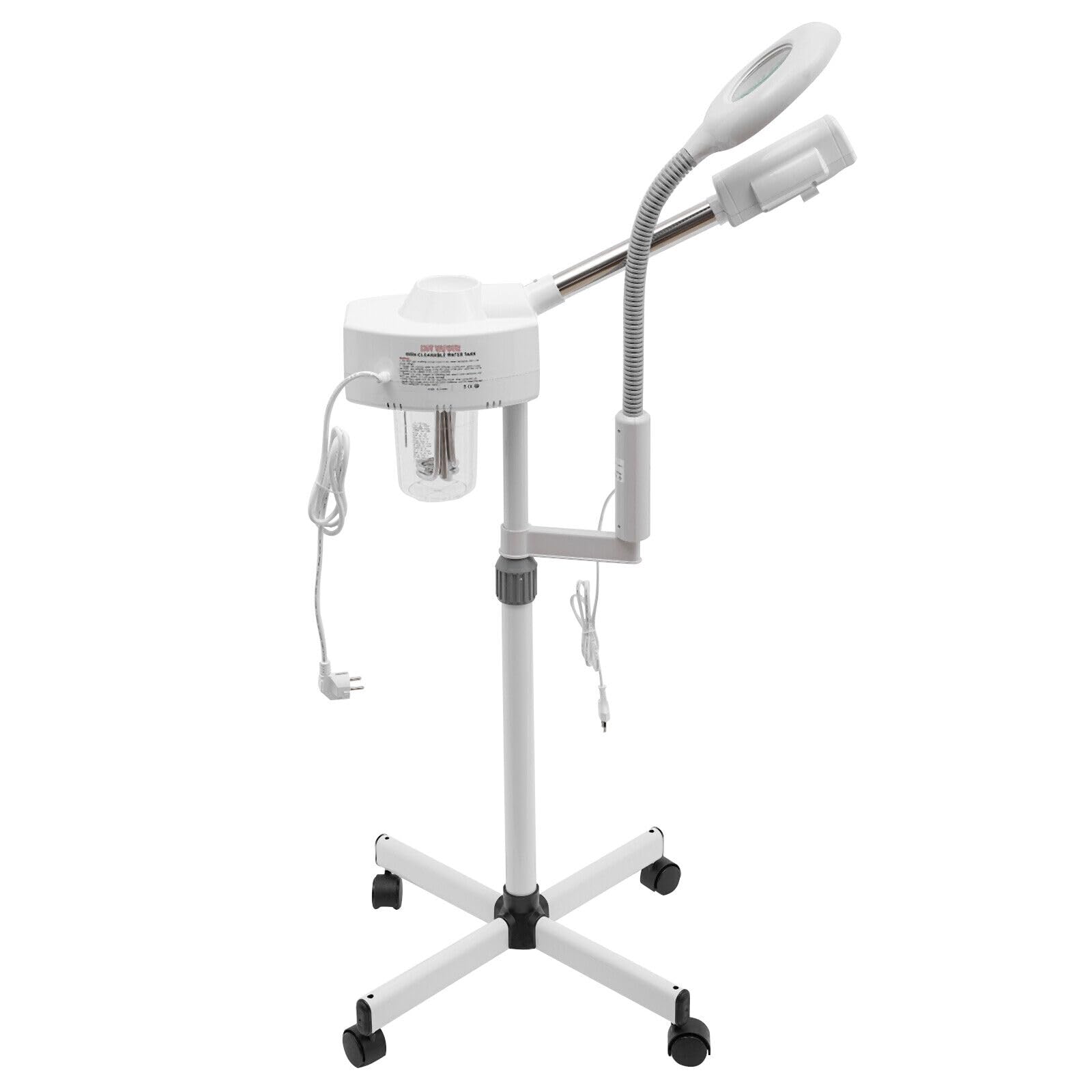 Vaporizador Facial 2 en 1 LED con 5 Lentes, Salón de Belleza y Cuidado de Piel