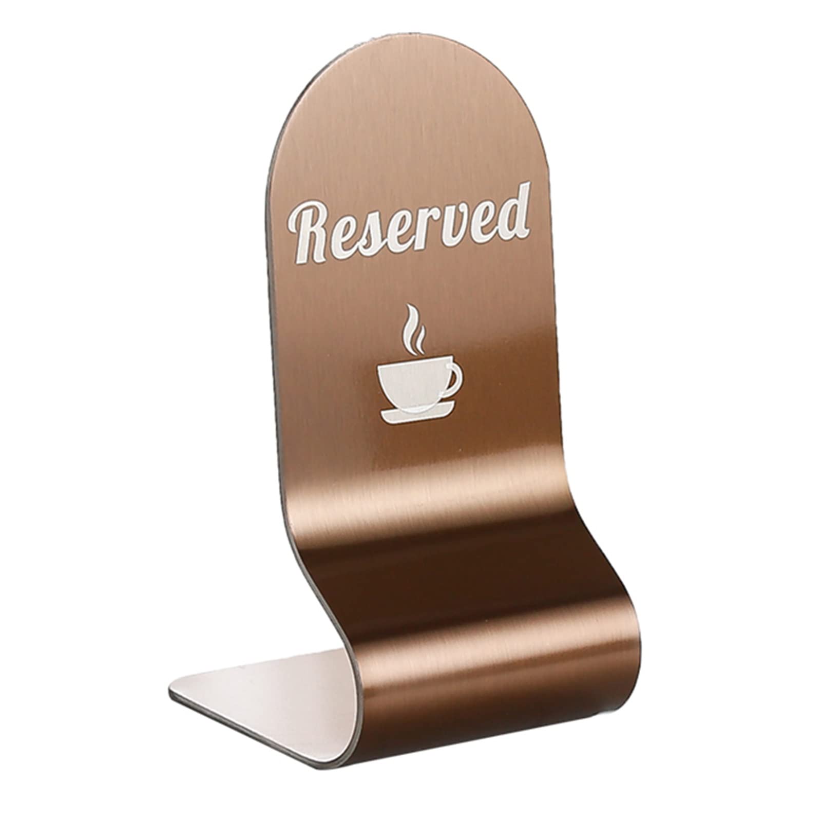 Letreros de Mesa Placa de Letrero de Escritorio reservada de Acero Inoxidable para Bar, Restaurante, Oficina, hoteles, cafeterías (Paquete de 10,20) (tamaño: Gold_Reservedx10)