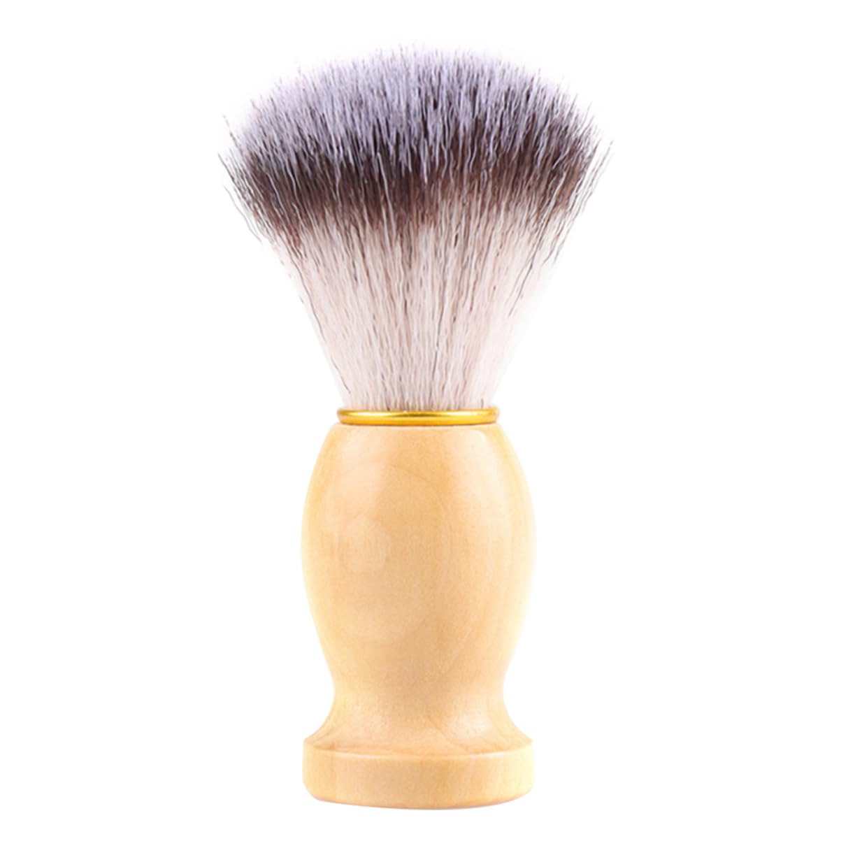 Gogogmee Beard Shaving Brush for Men Male Beard Brush Mustache Shaving Brush Portable Shaving Brush Wooden Handle Beard Cleaning Brush