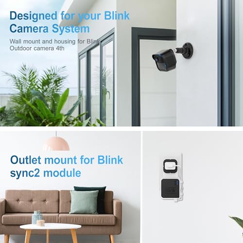 MiPremium Blink Outdoor Surveillance Camera Mount, 360° Adjustable Wall Mounting Bracket 3 Pack & Weatherproof Protective Housing, with Sync Module 2 Outlet (Blink Camera Not Included) by MiPremium - Used condition - Image 5