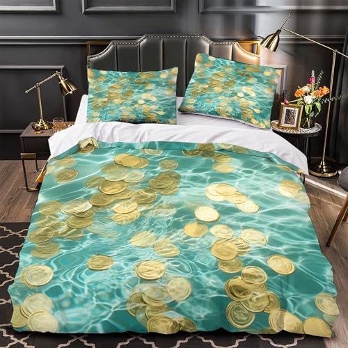 Housse de couette hypoallergénique 200x200 imprimé vache 3D