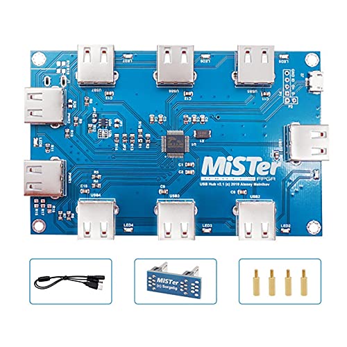 Manual Welding Mister USB Hub V2.1 Board for Mister FPGA 9 USB Ports IO Board for Terasic DE10-Nano 