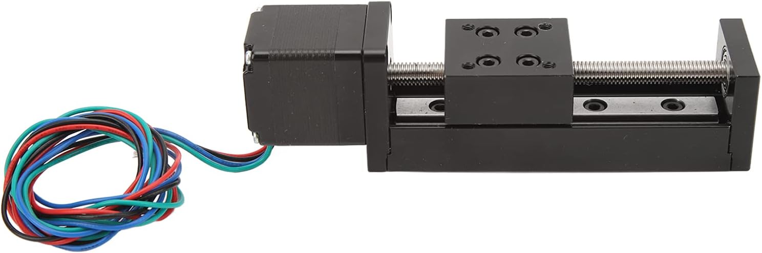 Mini Linear Rail Guides Slide Actuator, Compact Design with Nema 11 Stepper Motor, 50mm Stroke for DIY CNC Router Parts and Testing Equipment