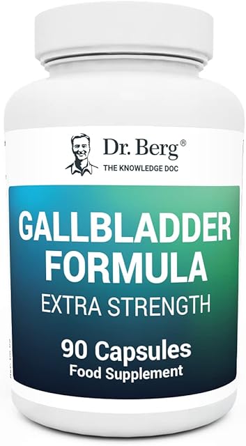 Dr. Berg's Gallbladder Formula Extra Strength - Promotes Digestive Comfort & Improved Absorption of Nutrients & More Satisfied After Meals - 90 Capsules