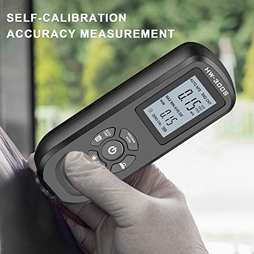 Medidor de espesor de recubrimiento HW-300S YUSIWOAL, calibrador digital de alta precisión para pintura y recubrimientos, con pantalla LCD retroiluminada (formato vertical) miniatura 5