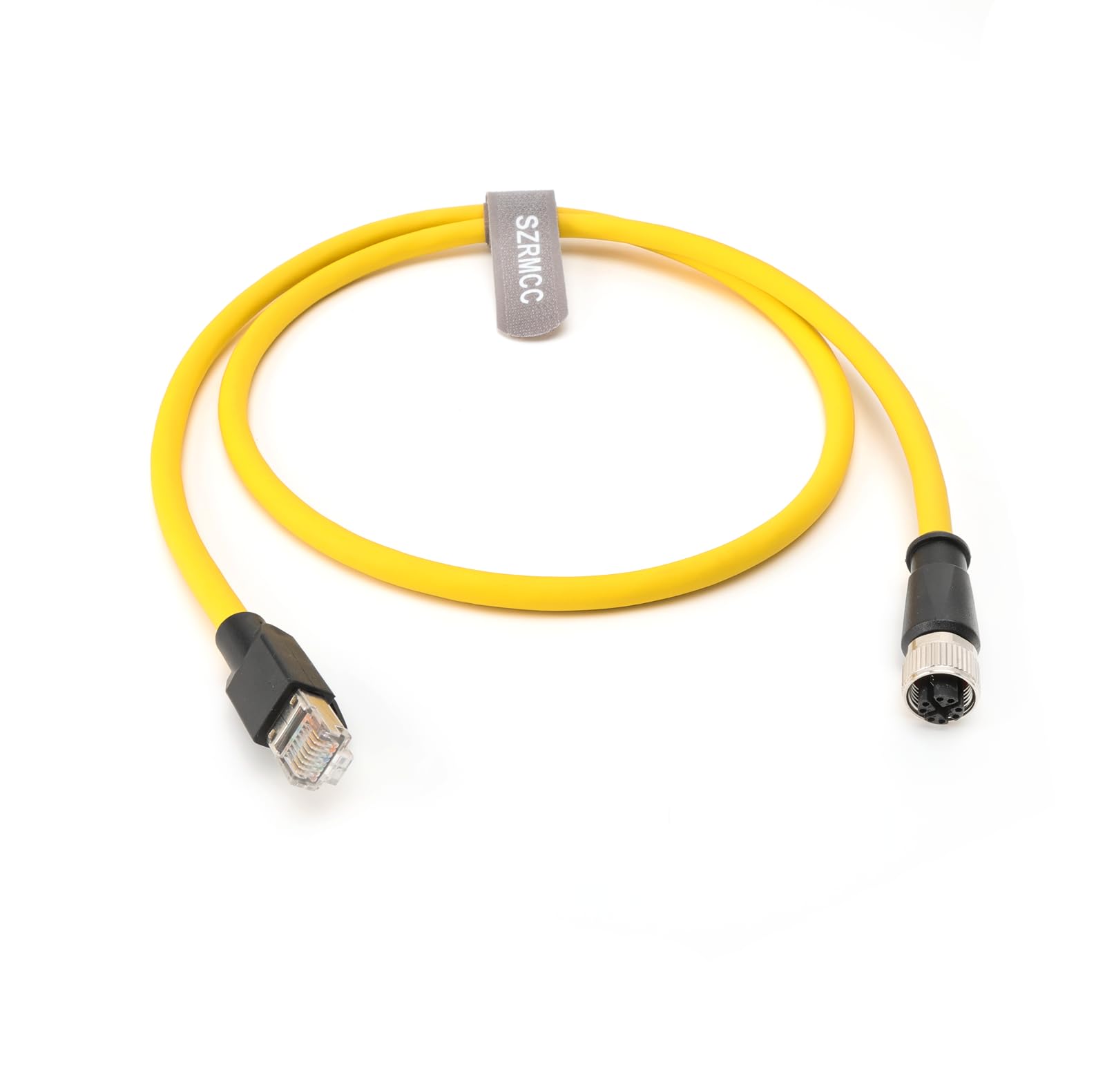 SZRMCC Cavo Ethernet M12 X-Code da 8 pin femmina a RJ45 Cat6, cavo sensore schermato ad alta flessibilità, per macchina fotografica industriale GigE (20 m)