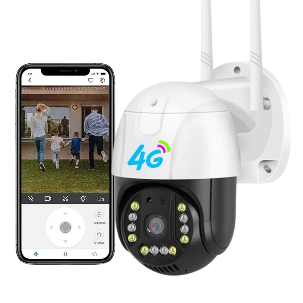 IC Plus 4G Sim PTZ Rotation Full HD 1920x1080P Smart Security Camera 4 IRs Colored Night Vision Waterproof Motion Detection/Tracking Alarm SD Card Slot-image-15