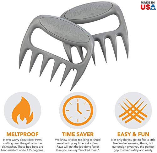 The Original Bear Paws Shredder Claws - Easily Lift, Handle, Shred, and Cut Meats - Essential for BBQ Pros - Ultra-Sharp - Thumbnail 4