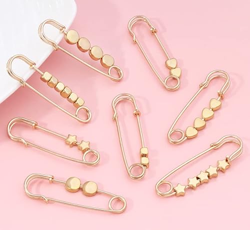 Seguridad,Pin Decorativo de seguridadIOXQP, 8 PCS Alfileres de Seguridad Grande, para Mantas, Faldas, Faldas Escocesas, Tejidos de Punto, Manualidades Cover