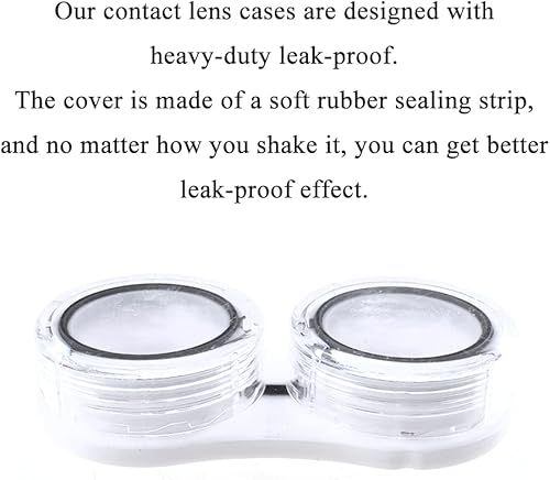 Miniatura 5 de HAHIYO Estuche para lentes de contacto, diámetro de 0.984 in, duradero, a prueba de fugas, práctico recipiente para lentes de contacto para ojos