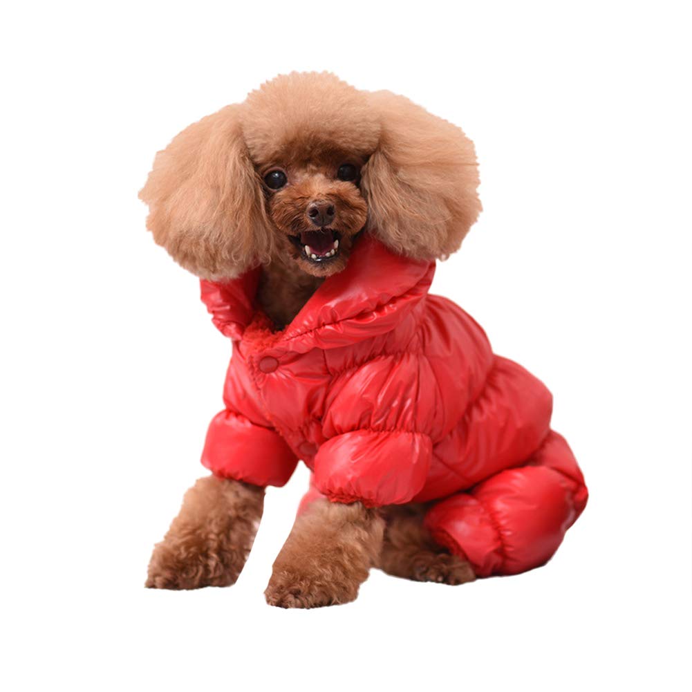Classic Pet Down Jacket Outwear Dog Coat Dog Jacket Vest Waterproof Winter Outdoor Cat Jackets Dog Clothes Warm Dog Down Coat Thicken Cat Clothes Windproof Snowsuit Red A XL