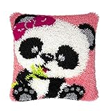 ROCKY&CHAO Knüpfteppich Zum Selber Knüpf-Sets mit Kissen knüpfen-Set 43x43cm Kissenbezug für Erwachsene Latch Hook Kit Heimaccessoire(couple