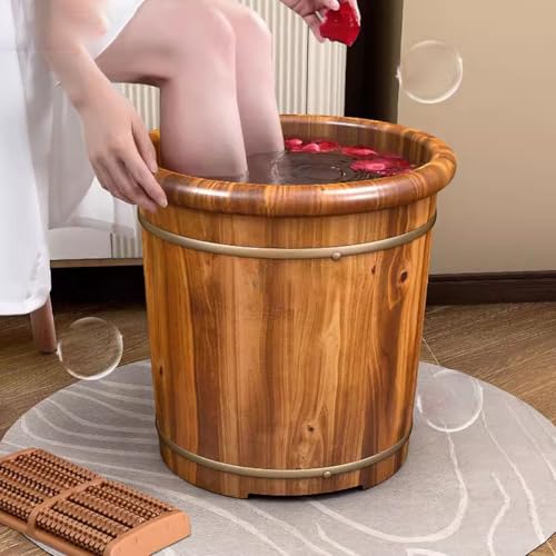 Bañera de madera para pies con masajes H26cm miniatura 6