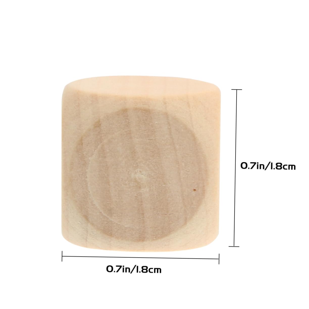 Dados de Madera en Blanco de 18mm, Cubos de Seis Caras | 500 Piezas Beige, Superficie Lisa para Pintar, Manualidades y Adornos de Boda