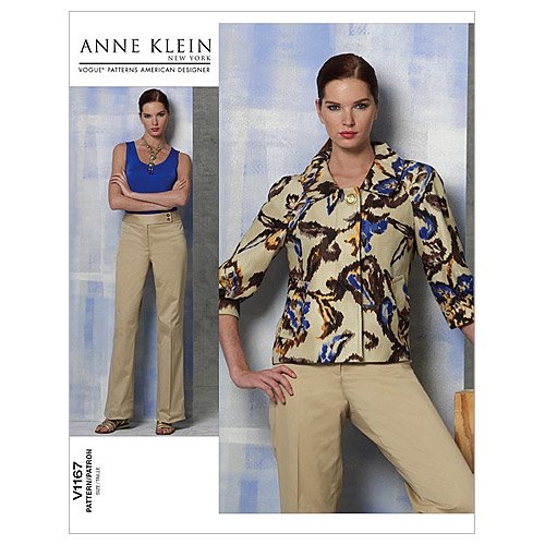 Patron Vogue Patterns V1167 veste haut et pantalon femme taille FF 16-22