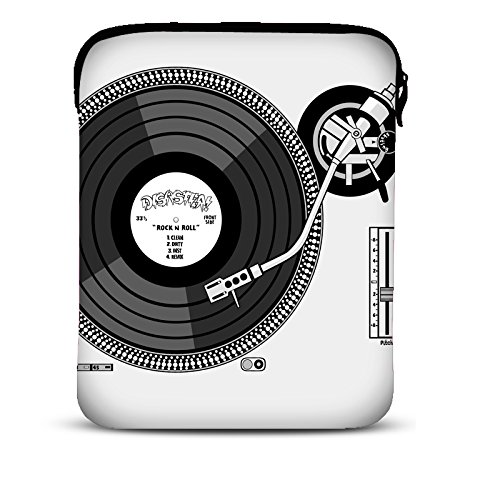 MySleeveDesign  Funda Universal de Neopreno para iPad Pro 9.7, Air 2 y Tablet de 9.7/10 / 10,1 Pulgadas  Varios DISEÑOS Y Colores - Turntable