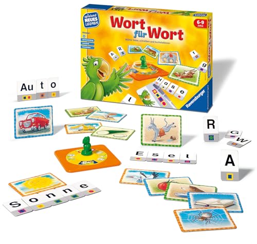 Ravensburger 24955 - Wort für Wort - Spielen und Lernen für Kinder, Lernspiel für Kinder von 6-9 Jahren, Spielend Neues Lernen für 1-4 Spieler