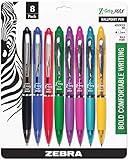 Zebra Z-Grip MAX BOLD Retractable Ballpoint Pen, 1.2mm, Assorted, 8 Pack (20508)