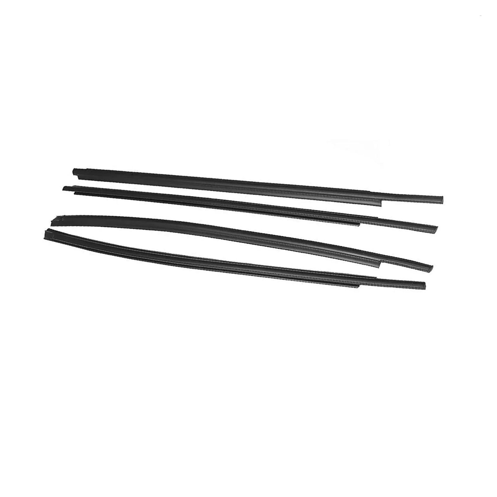 Mltlkppvng For 4 Doors Car Seal Strip For Toyota For Tundra Crew Max/Double Cab 2/4 Doors 2007-2019 Outer Window Weatherstrip Glass Seal Belt Trim Sealing Rubber Strips(For 4 Doors)